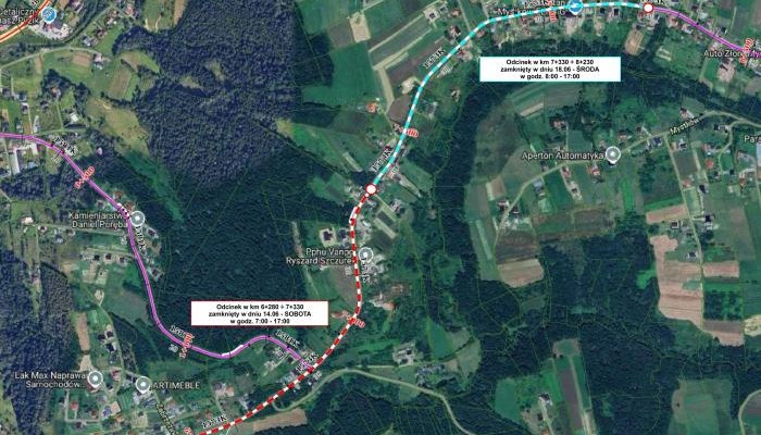 Komunikat o zamknięciu odcinka drogi powiatowej nr 1573 K Nowy Sącz – Cieniawa w miejscowości Mystków.