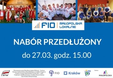 Przedłużony nabór w konkursie grantowym FIO Małopolska Lokalnie