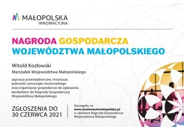 Rusza Nagroda Gospodarcza Województwa Małopolskiego 2021