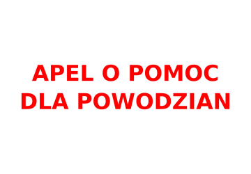 APEL O POMOC DLA POWODZIAN