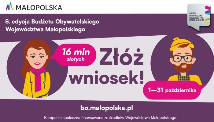 Wystartowała 8. edycja Budżetu Obywatelskiego Województwa Małopolskiego